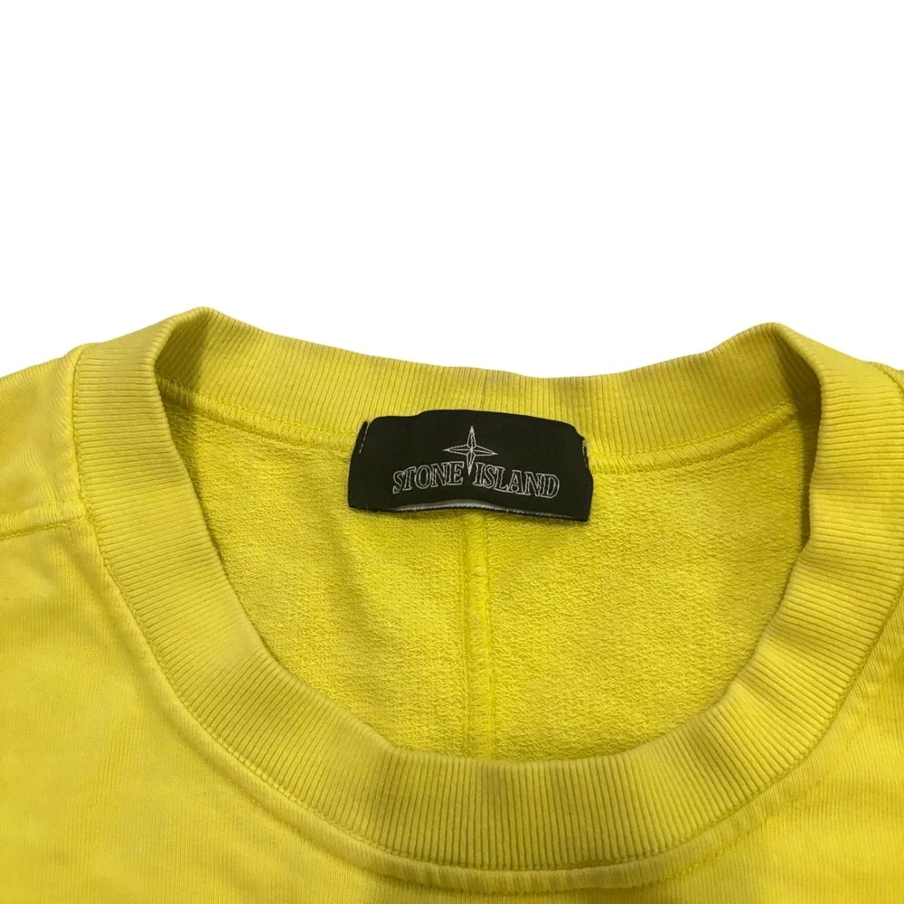 Stone Island Mens Yellow Shadow Project‎ Crew Neck Sweatshirt Zip Pockets XL